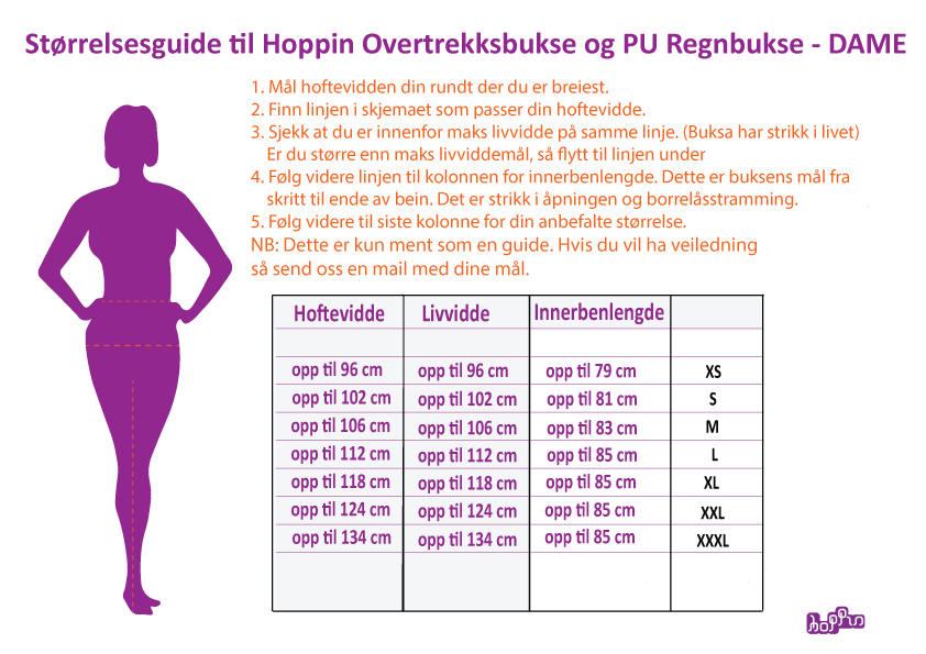 HOPPIN Regnselebukse Dame