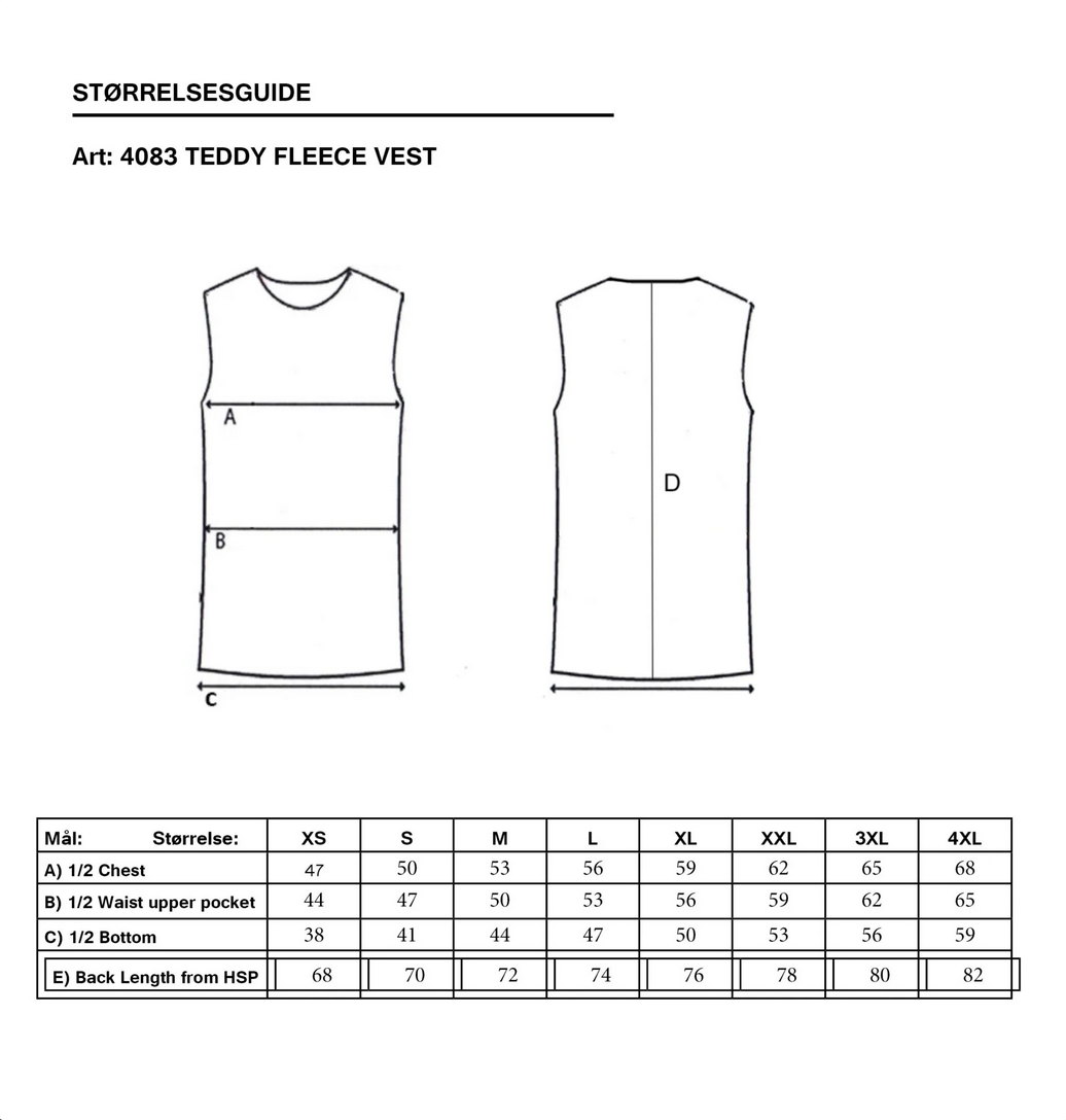 Teddy Fleece vest Unisex