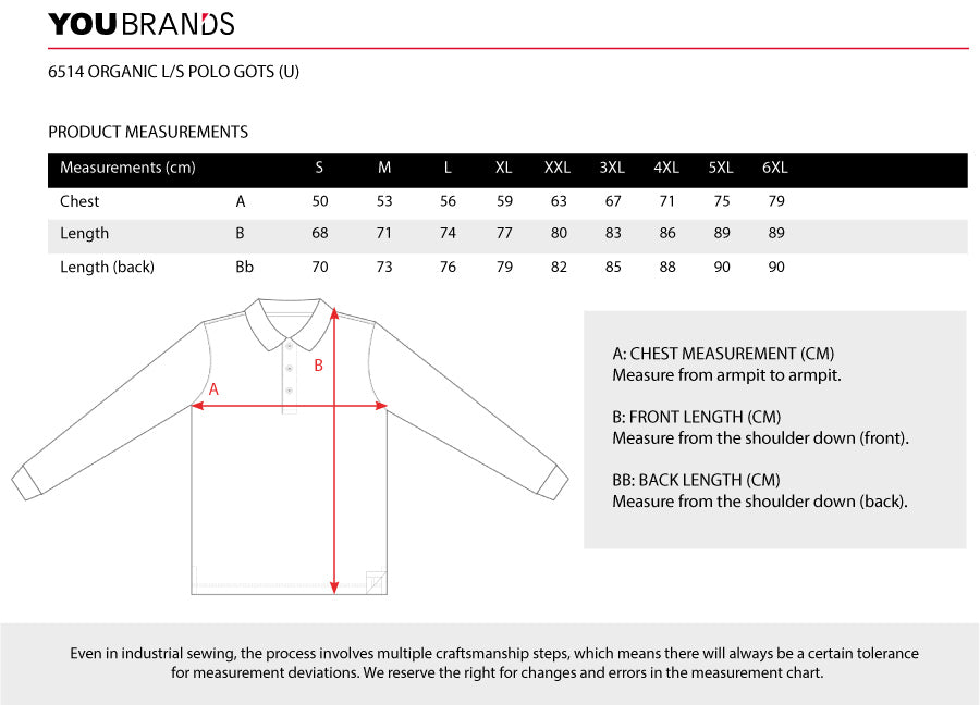 ORGANIC L/S POLO GOTS Unisex