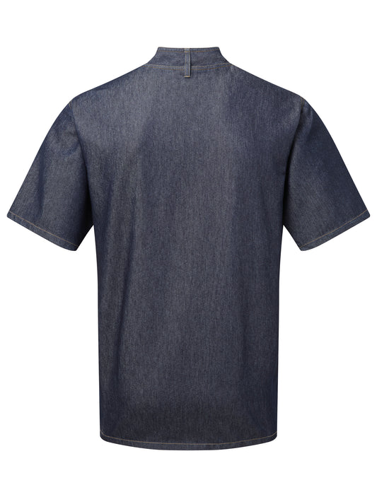 Kokkeskjorte kortermet denim
